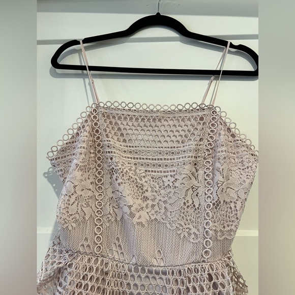 H&M baby pink lace midi dress size s - Picture 2 of 3